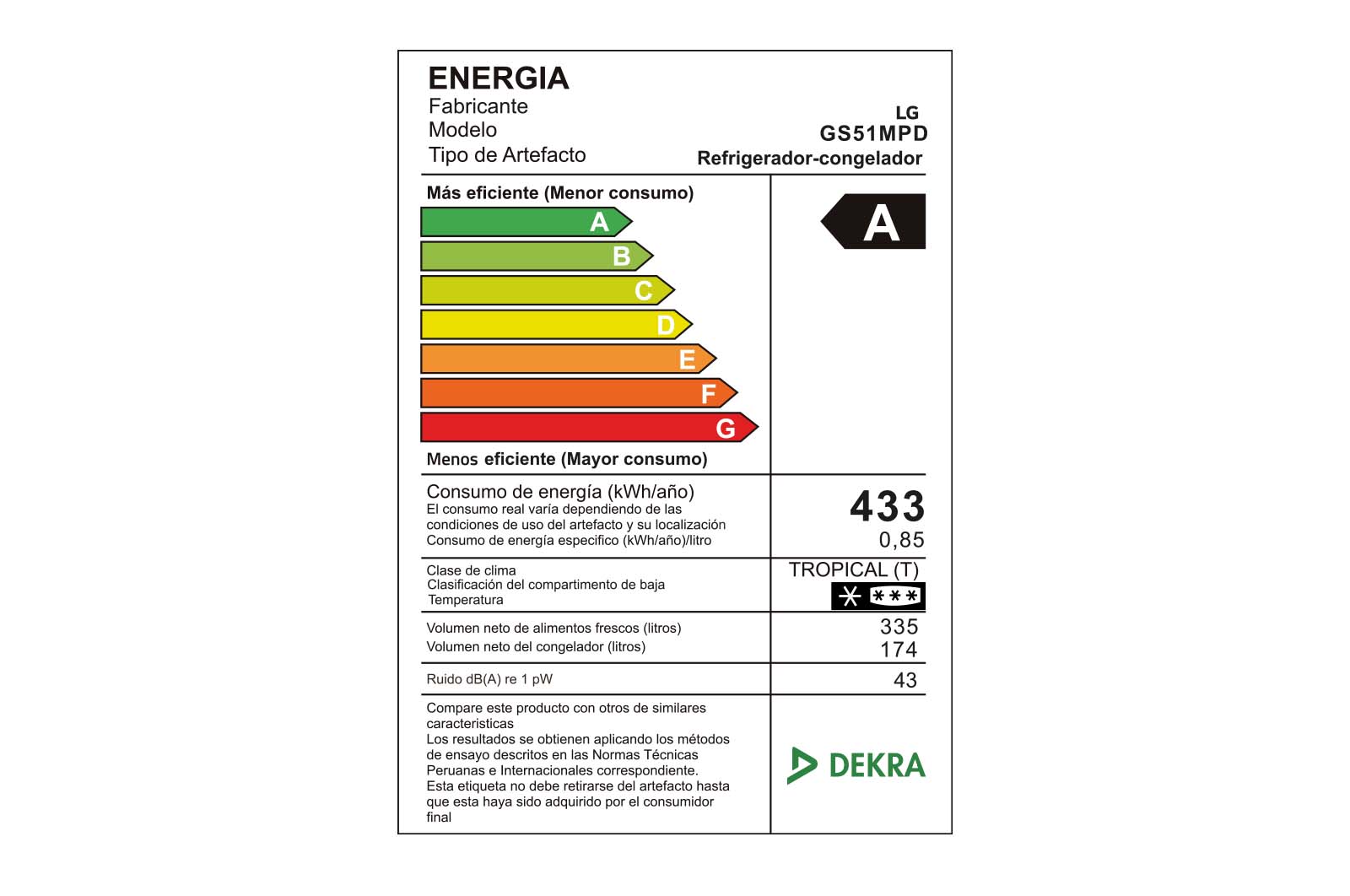 LG Refrigeradora LG  Side by Side 509L con Múltiple Flujo de Aire, Total No Frost y Panel LED Táctil, GS51MPD